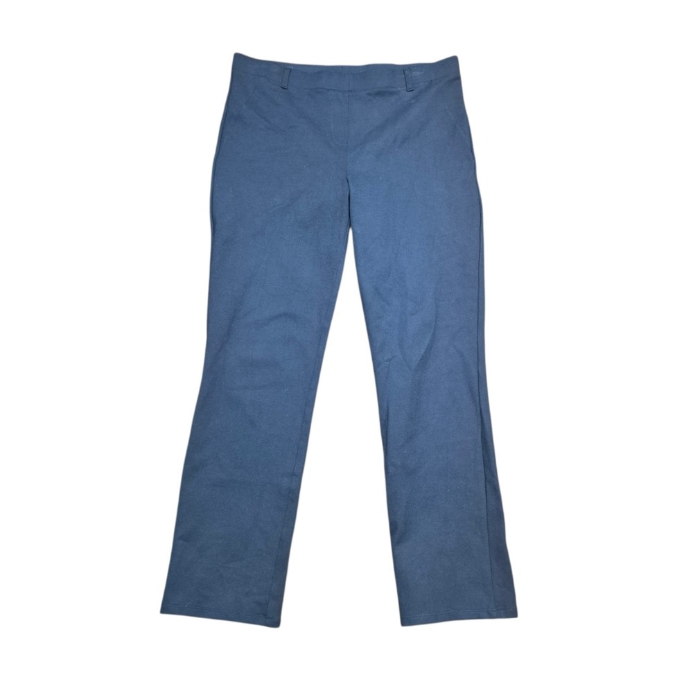 Quince Womens L Ponte Pants Blue Pull On Stretch Work Casual Tall
